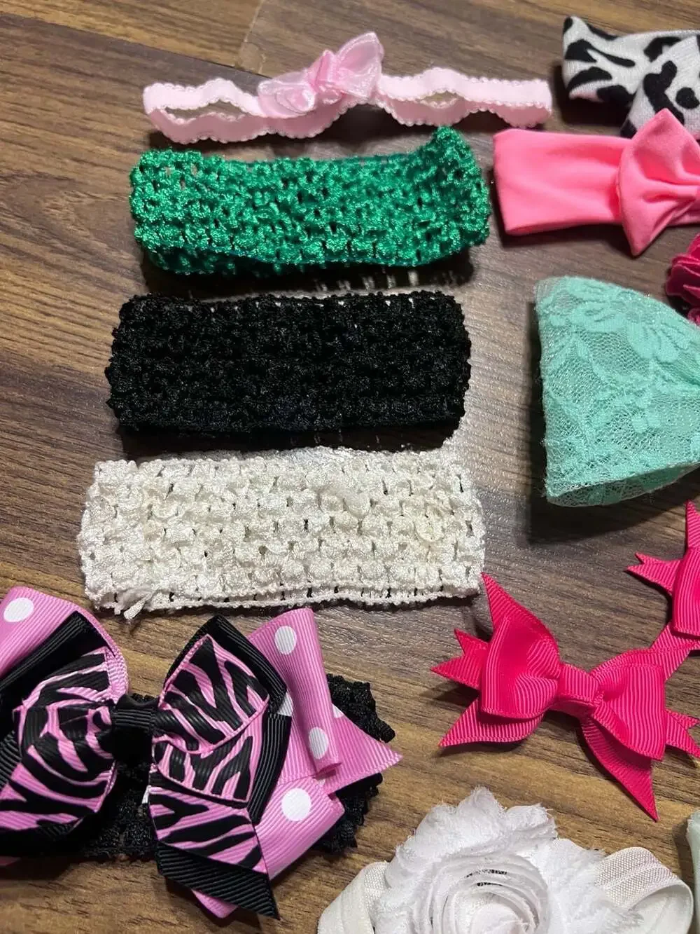 Assorted Baby Girls Hair Bows and Elastic Headbands Collection